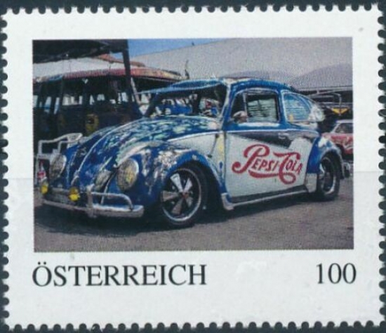 8136915 - PM - Personalisierte Marke - Auto - Volkswagen - VW KÄFER - Pepsi Cola - Postfrisch ** / DB / Kommissionsverkauf "BH"